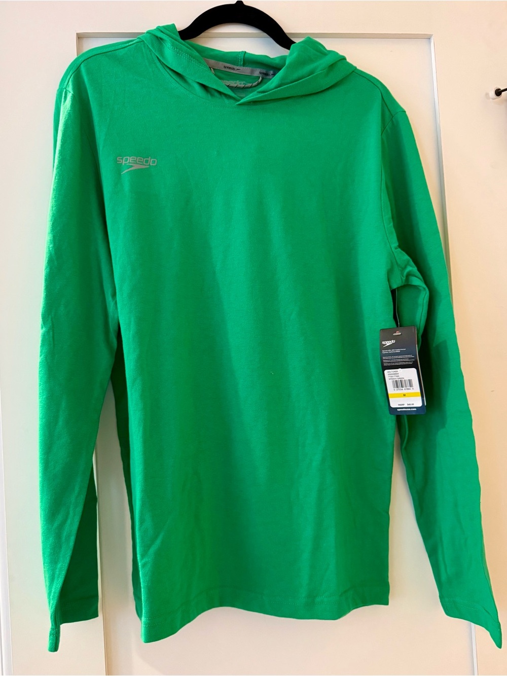 Speedo Men’s Green Hooded Long-Sleeve T-shirt - NWT 💚